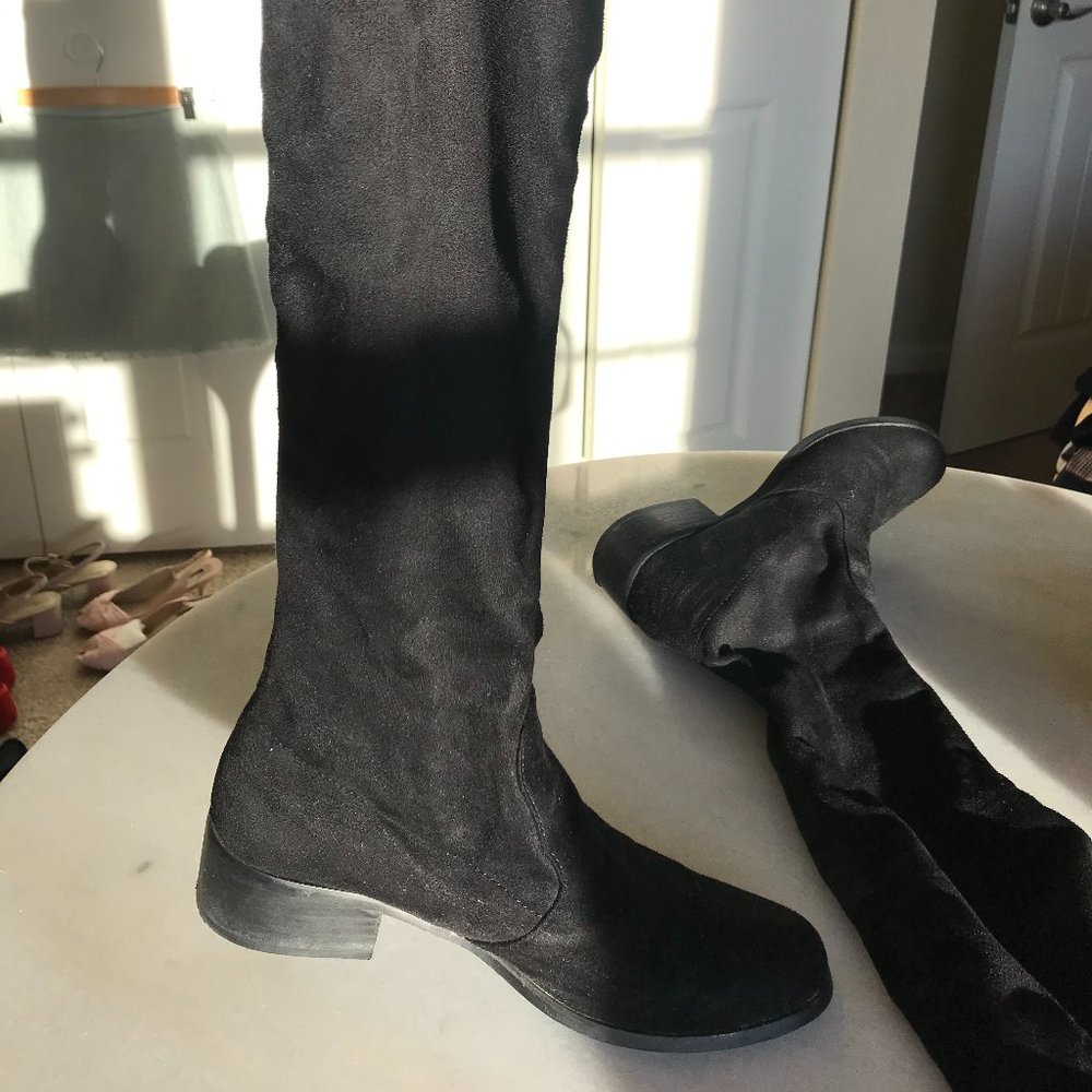 Charles David Black Over the Knee Suede Boots